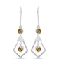Cercei din Argint 925 ( 4.14 grame ) cu Moissanite Șampanie 0.95 Carate