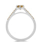 Inel din Argint 925 ( 1.92 grame ) cu Moissanite Șampanie 0.58 Carate