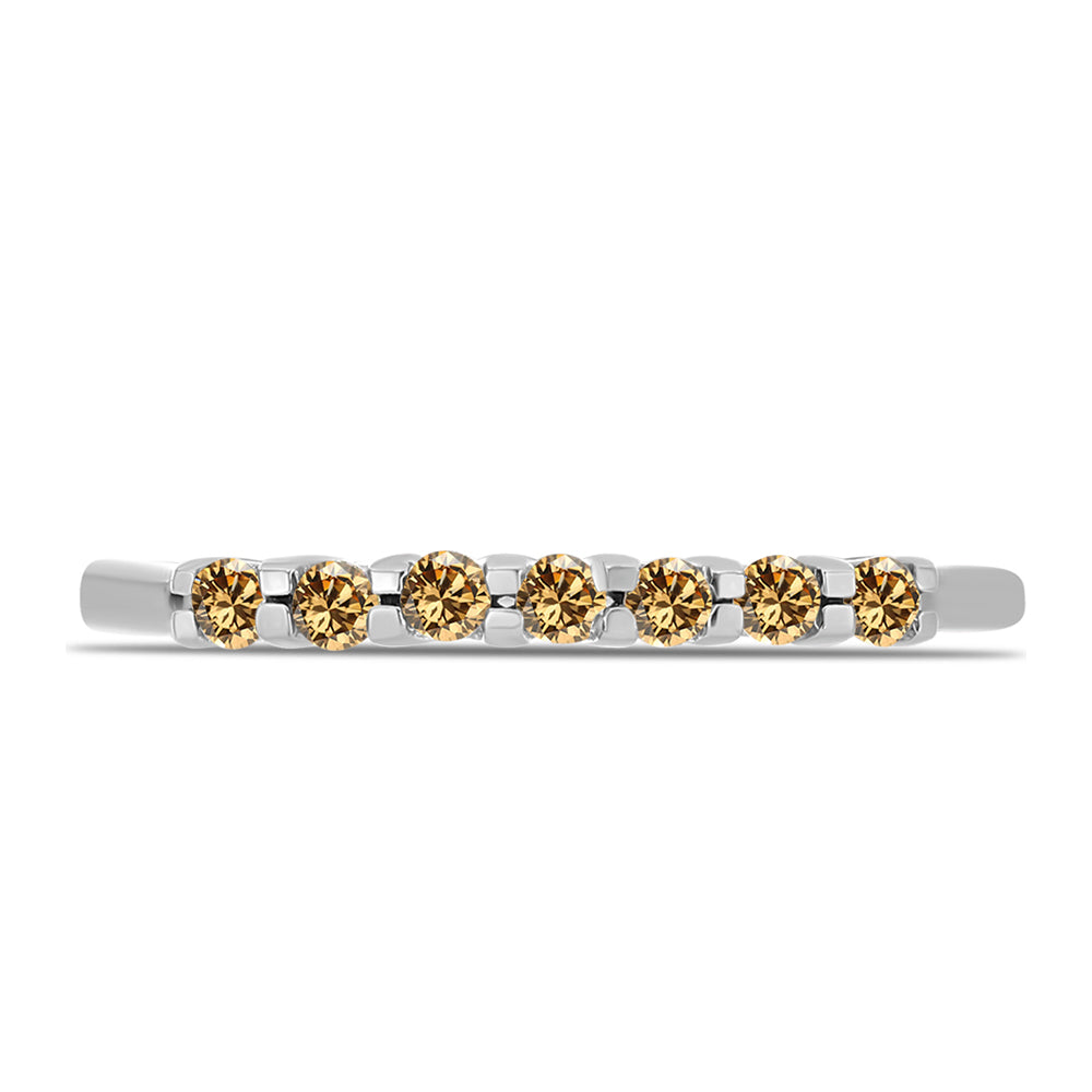 Inel din Argint 925 ( 1.64 grame ) cu Moissanite Șampanie 0.23 Carate 2 