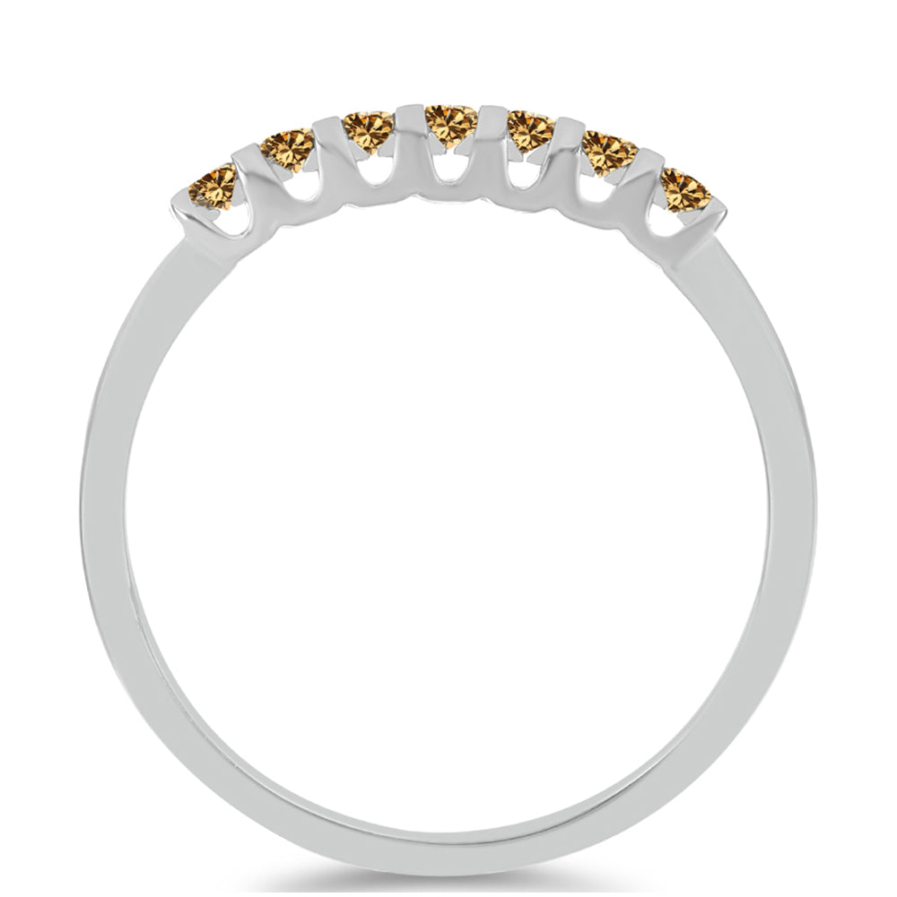 Inel din Argint 925 ( 1.64 grame ) cu Moissanite Șampanie 0.23 Carate 3 