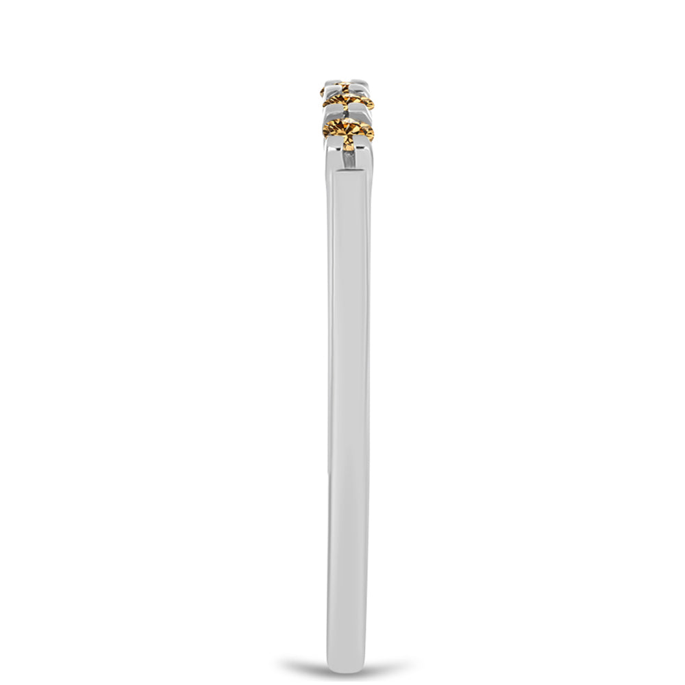 Inel din Argint 925 ( 1.64 grame ) cu Moissanite Șampanie 0.23 Carate 4 