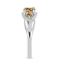 Inel din Argint 925 ( 2.38 grame ) cu Moissanite Șampanie 0.71 Carate
