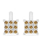 Cercei din Argint 925 ( 3.27 grame ) cu Moissanite Șampanie 0.6 Carate