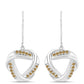 Cercei din Argint 925 ( 4.22 grame ) cu Moissanite Șampanie 0.3 Carate
