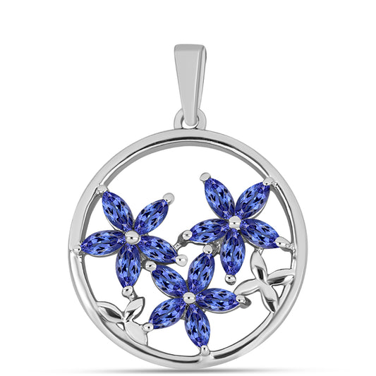 Pandantiv din Argint 925 ( 3.08 grame ) cu Tanzanit AAA 1.25 Carate