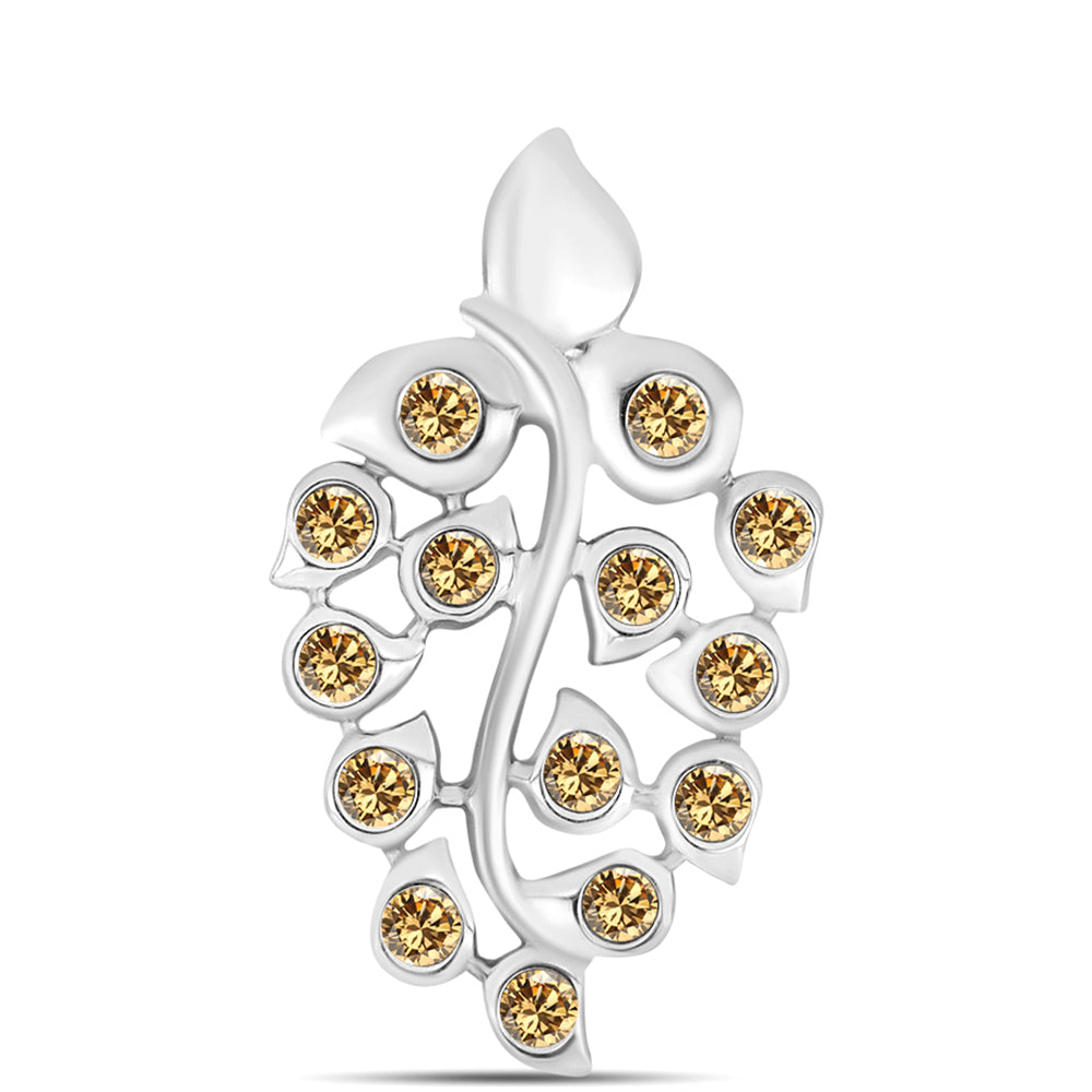 Pandantiv din Argint 925 ( 1.9 grame ) cu Moissanite Șampanie 0.35 Carate