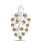 Pandantiv din Argint 925 ( 1.9 grame ) cu Moissanite Șampanie 0.35 Carate