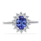 Inel din Argint 925 ( 2.54 grame ) cu Tanzanit AAA și Topaz Alb 1.57 Carate