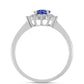 Inel din Argint 925 ( 2.54 grame ) cu Tanzanit AAA și Topaz Alb 1.57 Carate