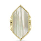 Inel din Argint 925 Placat cu Aur ( 7.77 grame ) cu Sidef 9.03 Carate