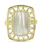 Inel din Argint 925 Placat cu Aur ( 6.28 grame ) cu Sidef 4.63 Carate