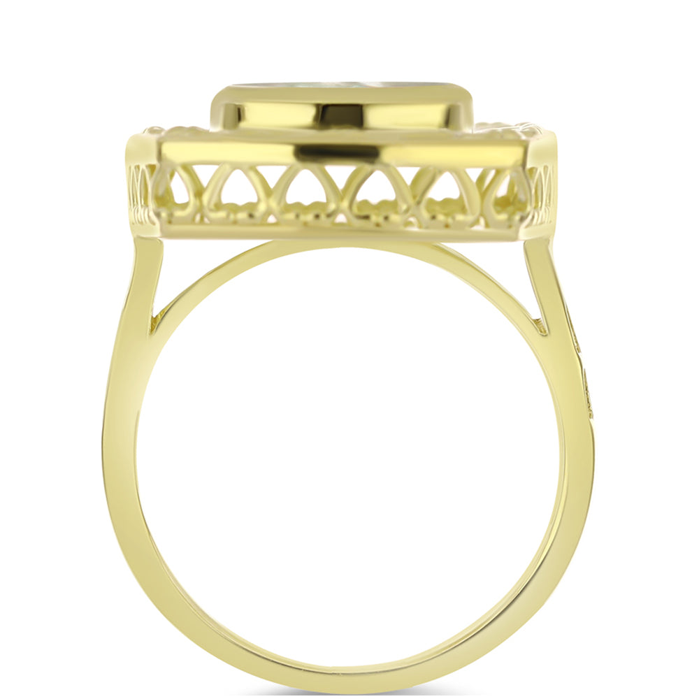 Inel din Argint 925 Placat cu Aur ( 6.28 grame ) cu Sidef 4.63 Carate 2 