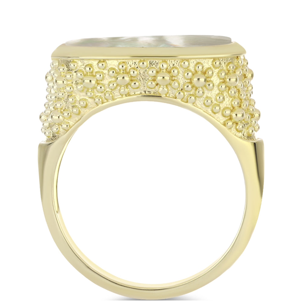 Inel din Argint 925 Placat cu Aur ( 4.79 grame ) cu Sidef 4.24 Carate