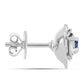 Cercei din Argint 925 ( 3.66 grame ) cu Tanzanit AAA 0.24 Carate