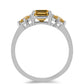 Inel din Argint 925 ( 2.26 grame ) cu Moissanite Șampanie 1.91 Carate