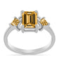 Inel din Argint 925 ( 2.26 grame ) cu Moissanite Șampanie 1.91 Carate