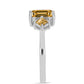 Inel din Argint 925 ( 2.26 grame ) cu Moissanite Șampanie 1.91 Carate