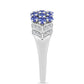 Inel din Argint 925 ( 3 grame ) cu Tanzanit AAA și Topaz Alb 1.29 Carate