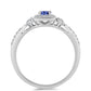 Inel din Argint 925 ( 2.87 grame ) cu Tanzanit AAA și Topaz Alb 0.79 Carate