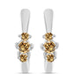 Cercei din Argint 925 ( 3.34 grame ) cu Moissanite Șampanie 0.33 Carate