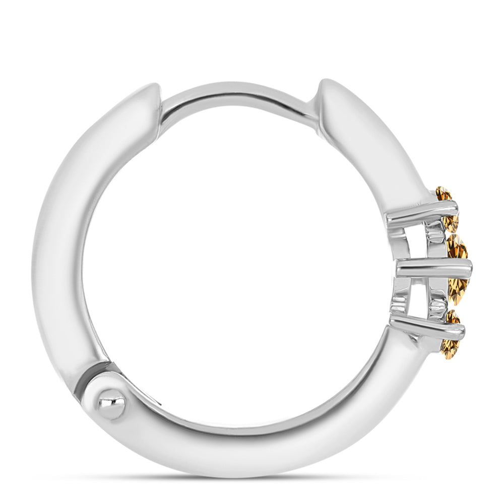 Cercei din Argint 925 ( 3.34 grame ) cu Moissanite Șampanie 0.33 Carate 2 