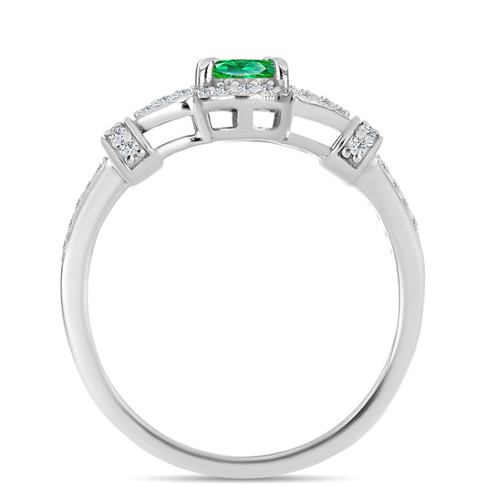 Inel din Argint 925 ( 2.91 grame ) cu Granat Kijani și Topaz Alb 0.97 Carate