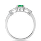 Inel din Argint 925 ( 2.91 grame ) cu Granat Kijani și Topaz Alb 0.97 Carate