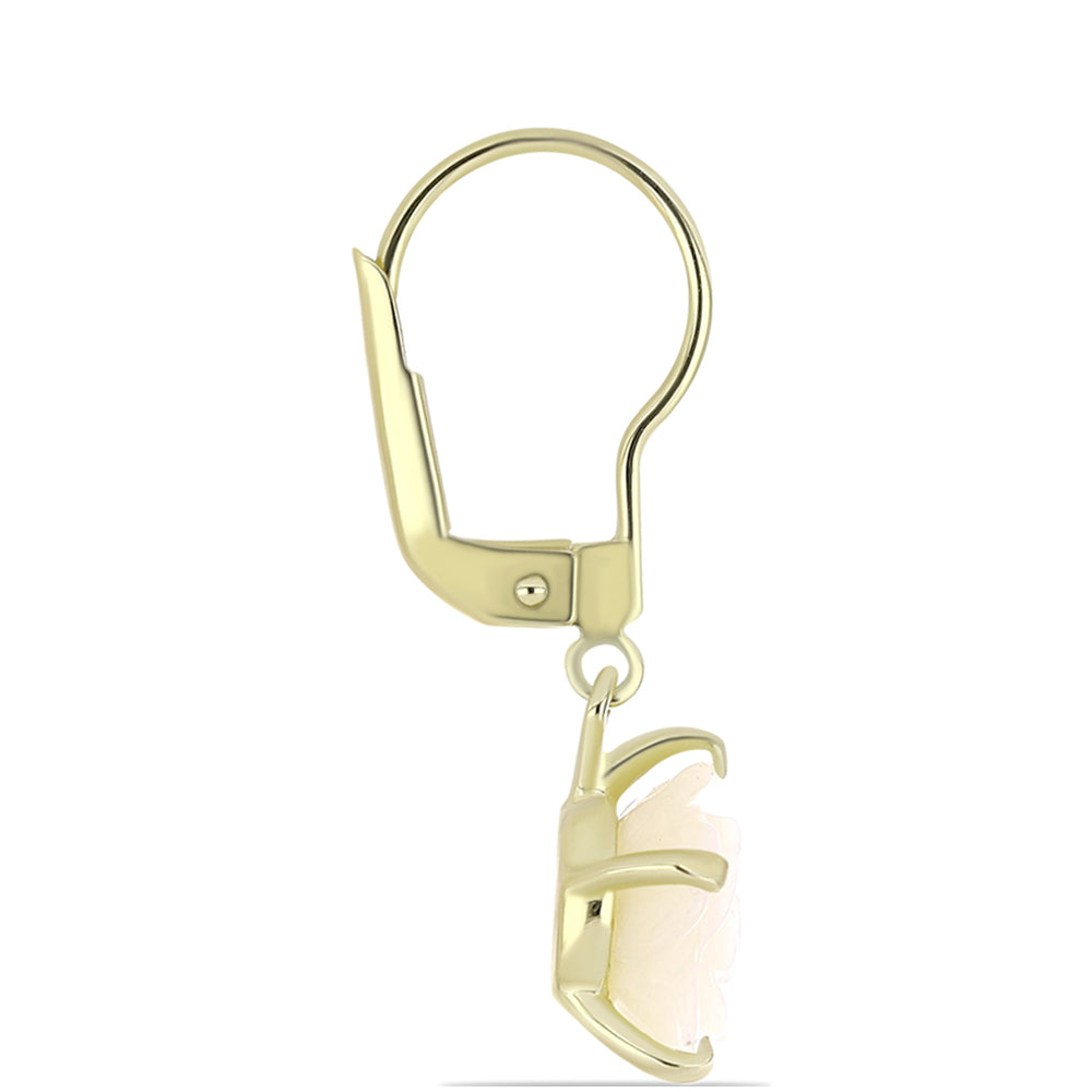 Cercei din Argint 925 Placat cu Aur ( 2.09 grame ) cu Sidef 4.5 Carate 2 