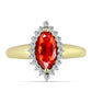 Inel din Argint 925 Placat cu Aur ( 2.77 grame ) cu Opal Etiopian Lega Dembi Roșu și Topaz Alb 0.96 Carate