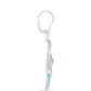 Cercei din Argint 925 ( 6.28 grame ) cu Cuarț Paraiba și Topaz Alb 0.98 Carate