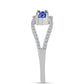 Inel din Argint 925 ( 2.05 grame ) cu Tanzanit AAA și Topaz Alb 0.78 Carate