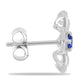 Cercei din Argint 925 ( 2.1 grame ) cu Tanzanit și Zircon Alb 0.34 Carate