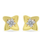 Cercei din Argint 925 Placat cu Aur ( 1.02 grame ) cu Diamant Alb 0.03 Carate