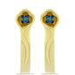Cercei din Argint 925 Placat cu Aur ( 2.03 grame ) cu Diamant Albastru 0.03 Carate