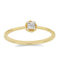 Inel din Argint 925 Placat cu Aur ( 1.17 grame ) cu Diamant Alb 0.01 Carate