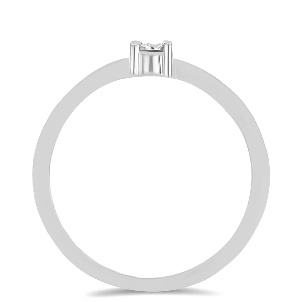 Inel din Argint 925 ( 1.46 grame ) cu Diamant Alb 0.01 Carate 2 