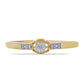 Inel din Argint 925 Placat cu Aur ( 1.42 grame ) cu Diamant Alb 0.01 Carate