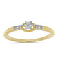Inel din Argint 925 Placat cu Aur ( 1.42 grame ) cu Diamant Alb 0.01 Carate