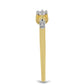 Inel din Argint 925 Placat cu Aur ( 1.42 grame ) cu Diamant Alb 0.01 Carate