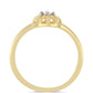 Inel din Argint 925 Placat cu Aur ( 1.51 grame ) cu Diamant Alb 0.01 Carate