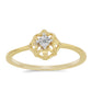 Inel din Argint 925 Placat cu Aur ( 1.51 grame ) cu Diamant Alb 0.01 Carate