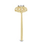 Inel din Argint 925 Placat cu Aur ( 1.51 grame ) cu Diamant Alb 0.01 Carate