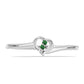 Inel din Argint 925 ( 1.36 grame ) cu Diamant Verde 0.01 Carate