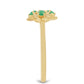 Inel din Argint 925 Placat cu Aur ( 2.19 grame ) cu Smarald Brazilian 0.15 Carate