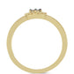 Inel din Argint 925 Placat cu Aur ( 2.05 grame ) cu Diamant Verde 0.01 Carate