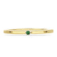 Inel din Argint 925 Placat cu Aur ( 1.45 grame ) cu Diamant Verde 0.02 Carate