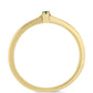Inel din Argint 925 Placat cu Aur ( 1.45 grame ) cu Diamant Verde 0.02 Carate