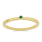 Inel din Argint 925 Placat cu Aur ( 1.45 grame ) cu Diamant Verde 0.02 Carate