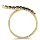Inel din Argint 925 Placat cu Aur ( 2.8 grame ) cu Spinel Negru Gorno Badakhshan 0.32 Carate