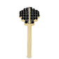 Inel din Argint 925 Placat cu Aur ( 2.8 grame ) cu Spinel Negru Gorno Badakhshan 0.32 Carate